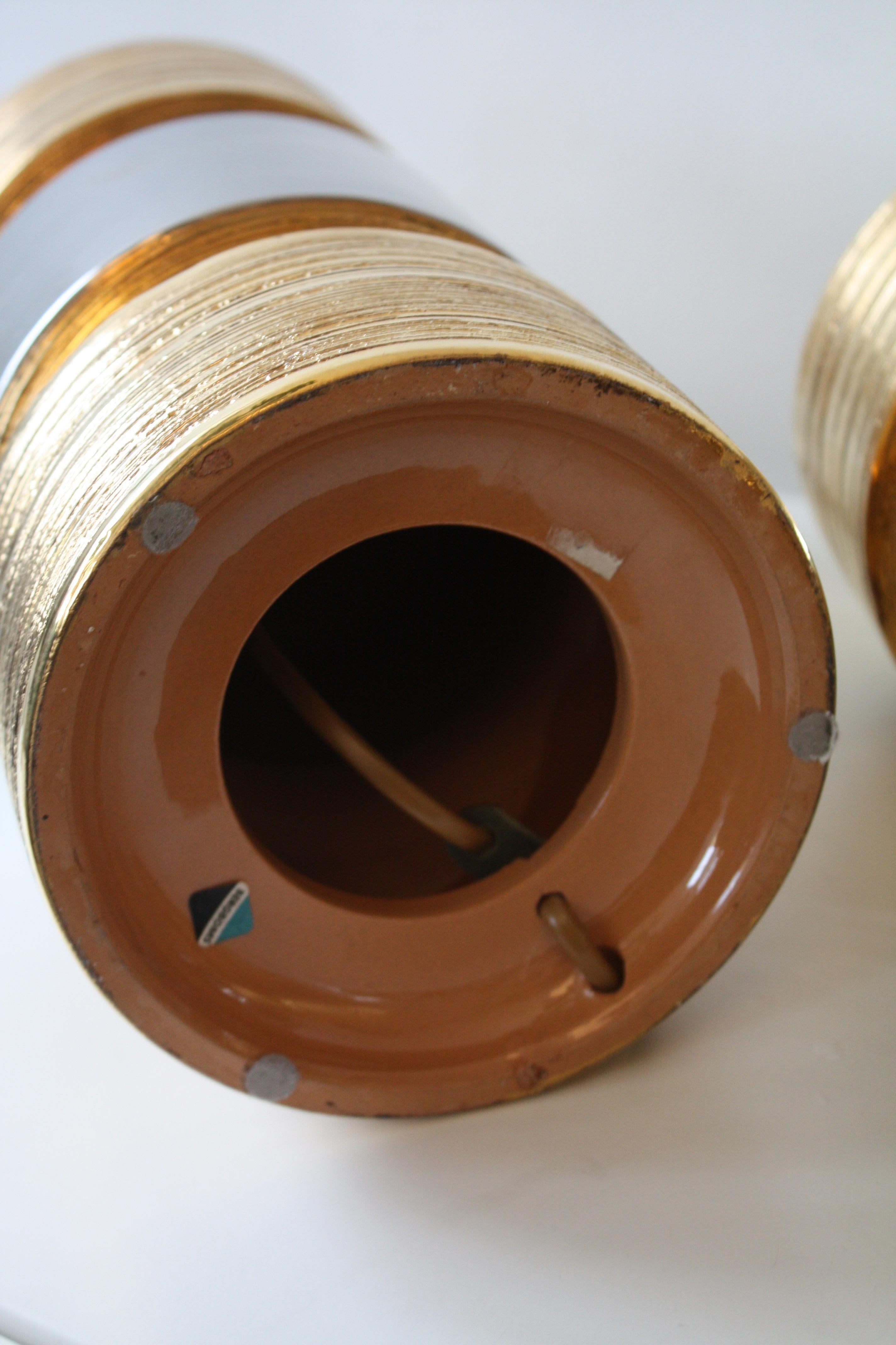 Paire de lampes de table en céramique par Bitossi pour Bergboms, Italie/Suède, années 1960/70 en vente 7