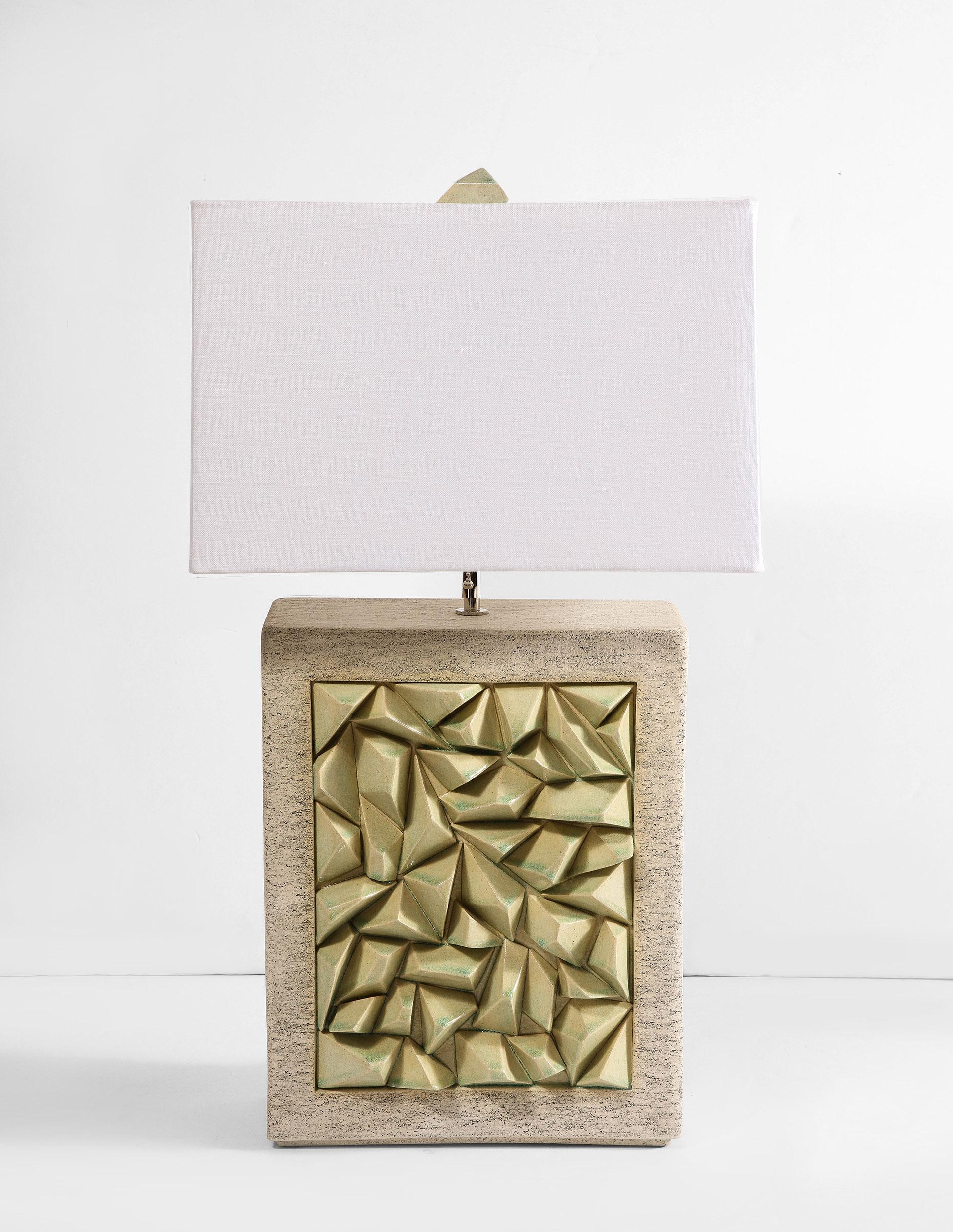 XXIe siècle et contemporain Paire de lampes de bureau en céramique de Colleen Carlson en vente