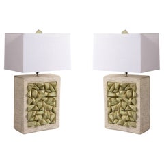 Pair of Ceramic Table Lamps by Colleen Carlson