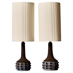 Pair of Ceramic Table Lamps by Jette Hellerøe for Axella