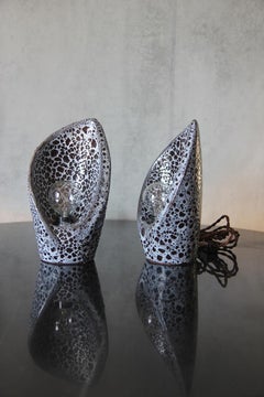 Pair of Ceramic Table Lamps by Le Vaucour Vallauris 1950