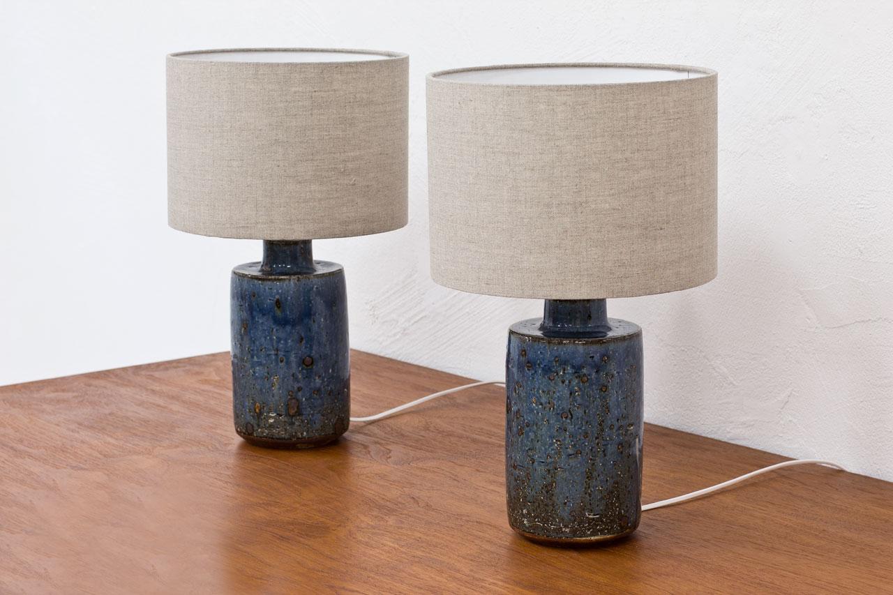 Scandinavian Modern Pair of Ceramic Table Lamps by Marianne Westman for Rörstrand