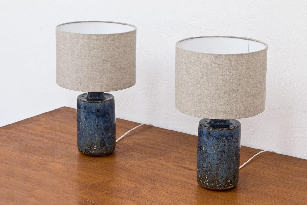 Swedish Pair of Ceramic Table Lamps by Marianne Westman for Rörstrand