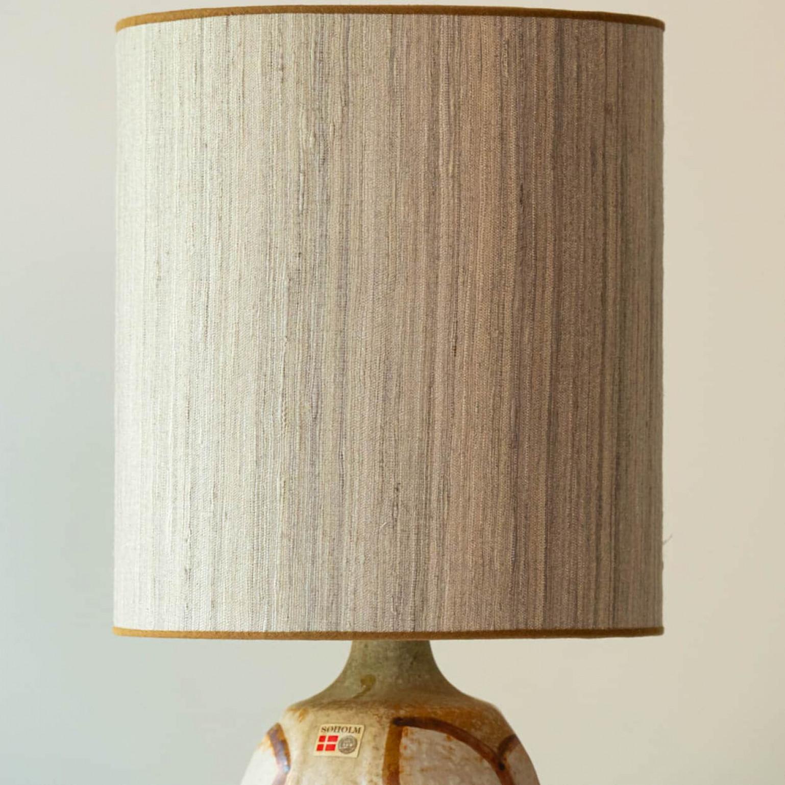 Paire de lampes de table en céramique par Noomi Backhausen pour Soholm, Danemark 1960 Bon état - En vente à Rijssen, NL