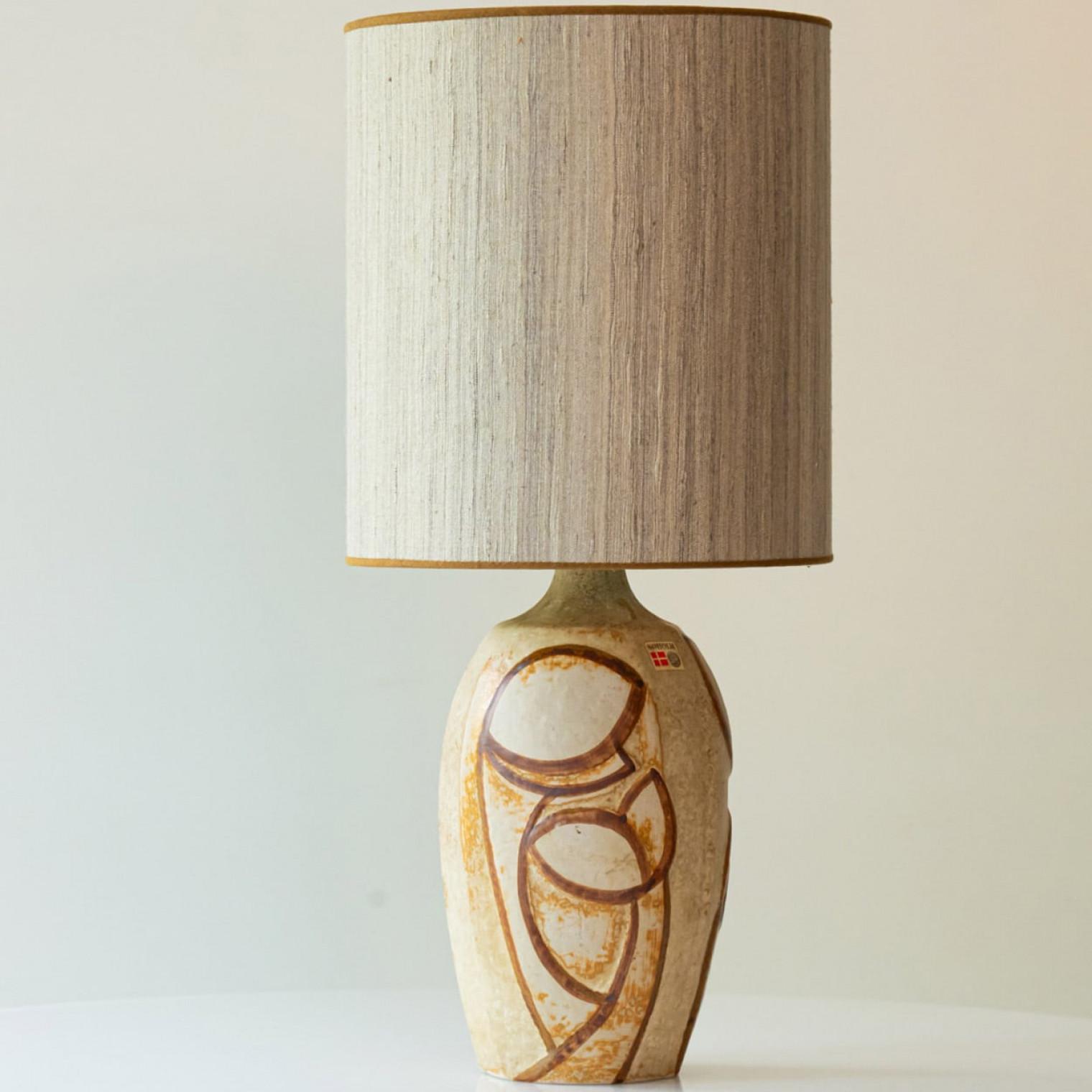 Paar keramische Tischlampen von Noomi Backhausen für Soholm, Dänemark 1960 (Keramik) im Angebot