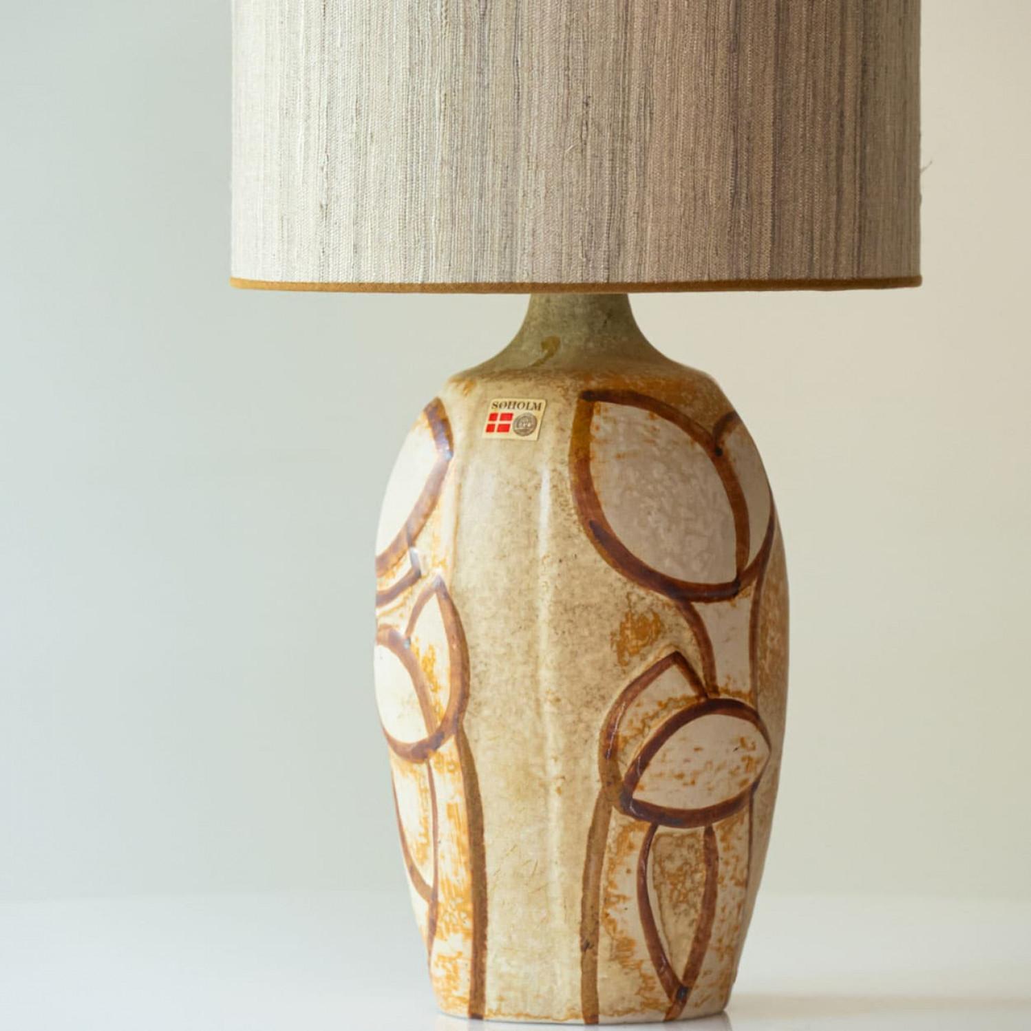 Paire de lampes de table en céramique par Noomi Backhausen pour Soholm, Danemark 1960 en vente 1