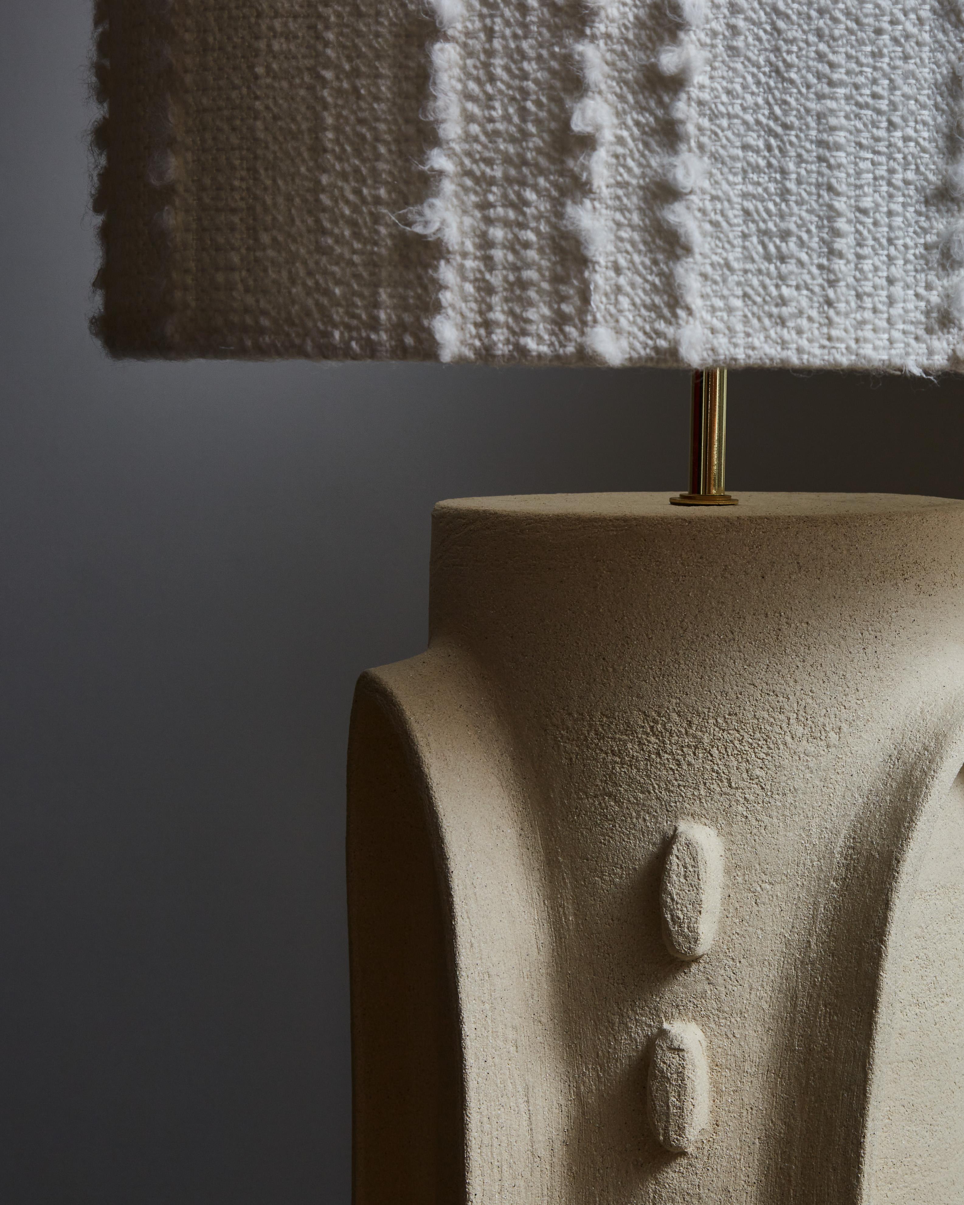 XXIe siècle et contemporain Paire de lampes de bureau en céramique par Olivia Cognet en vente