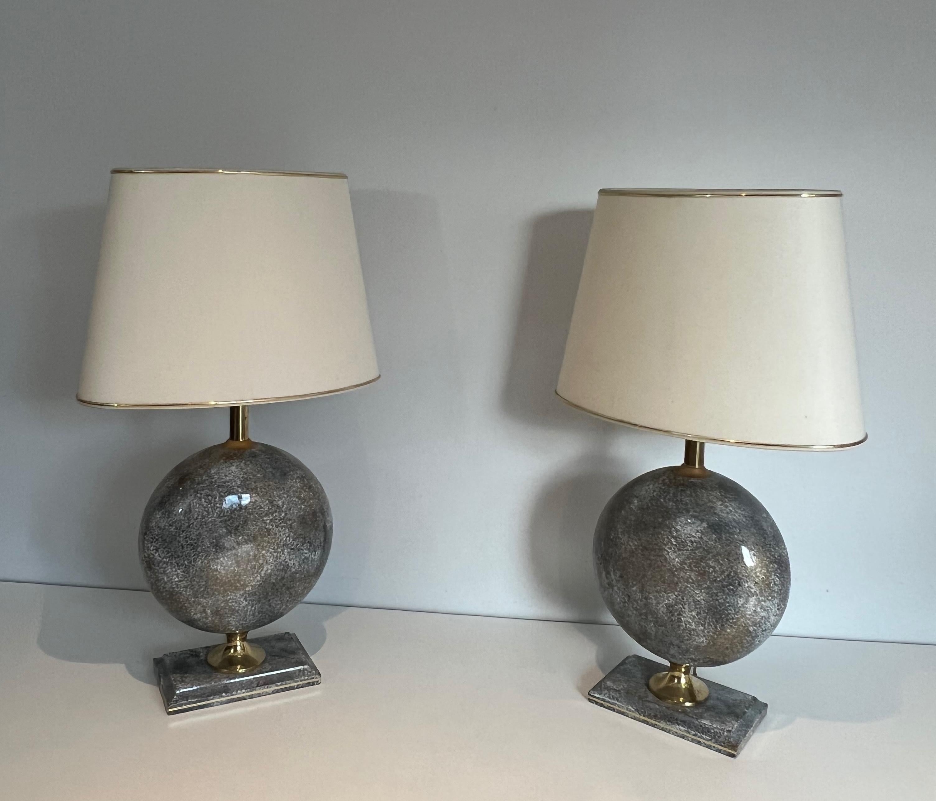 Paire de lampes de table en céramique de Philippe Barbier en vente 8