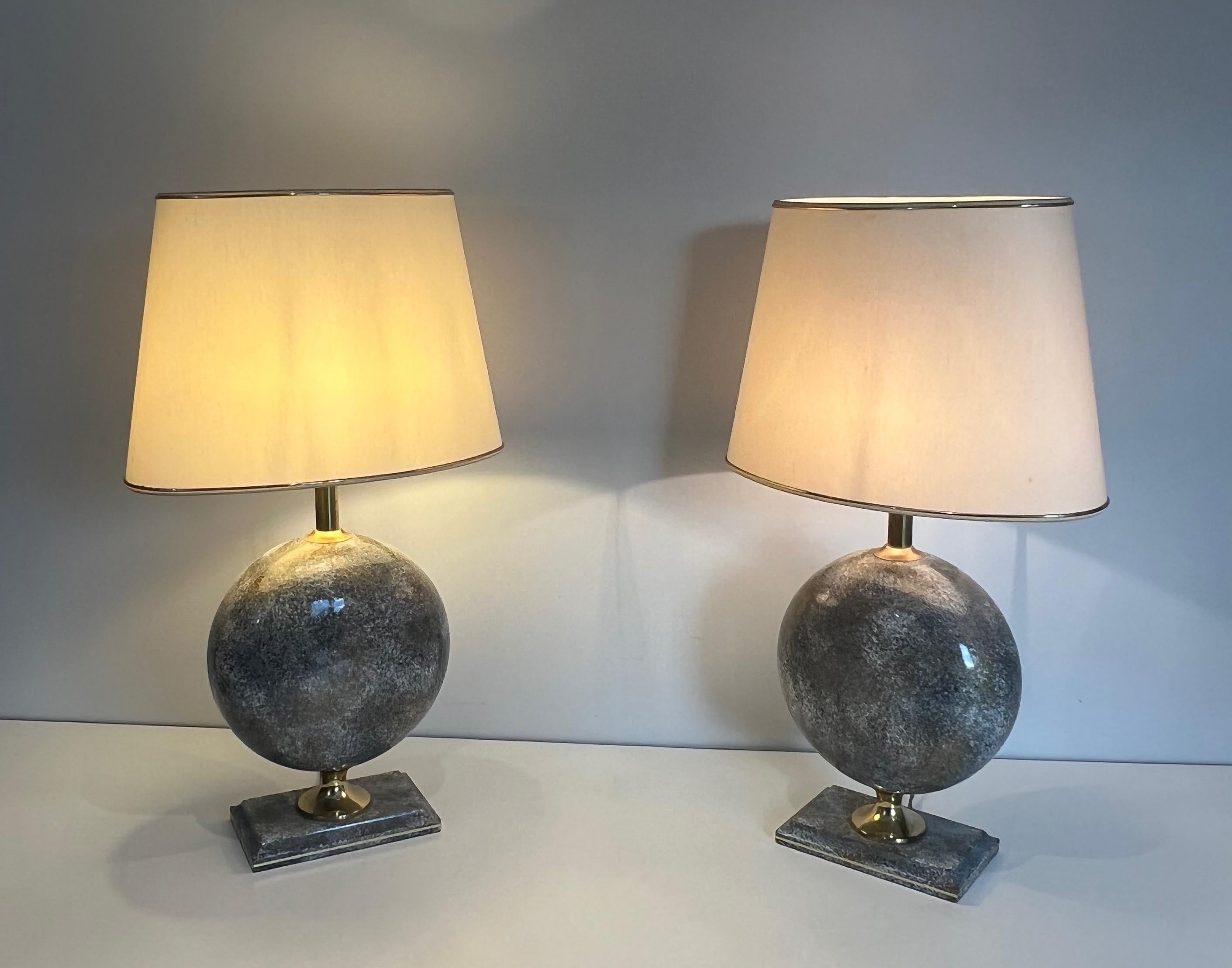 Paire de lampes de table en céramique de Philippe Barbier en vente 11