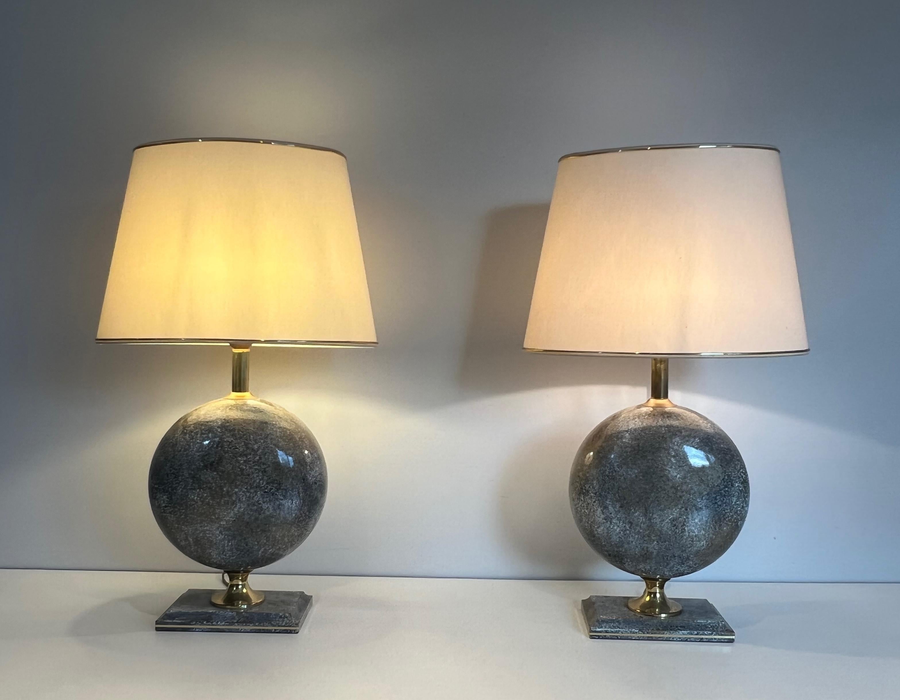 Paire de lampes de table en céramique de Philippe Barbier en vente 12