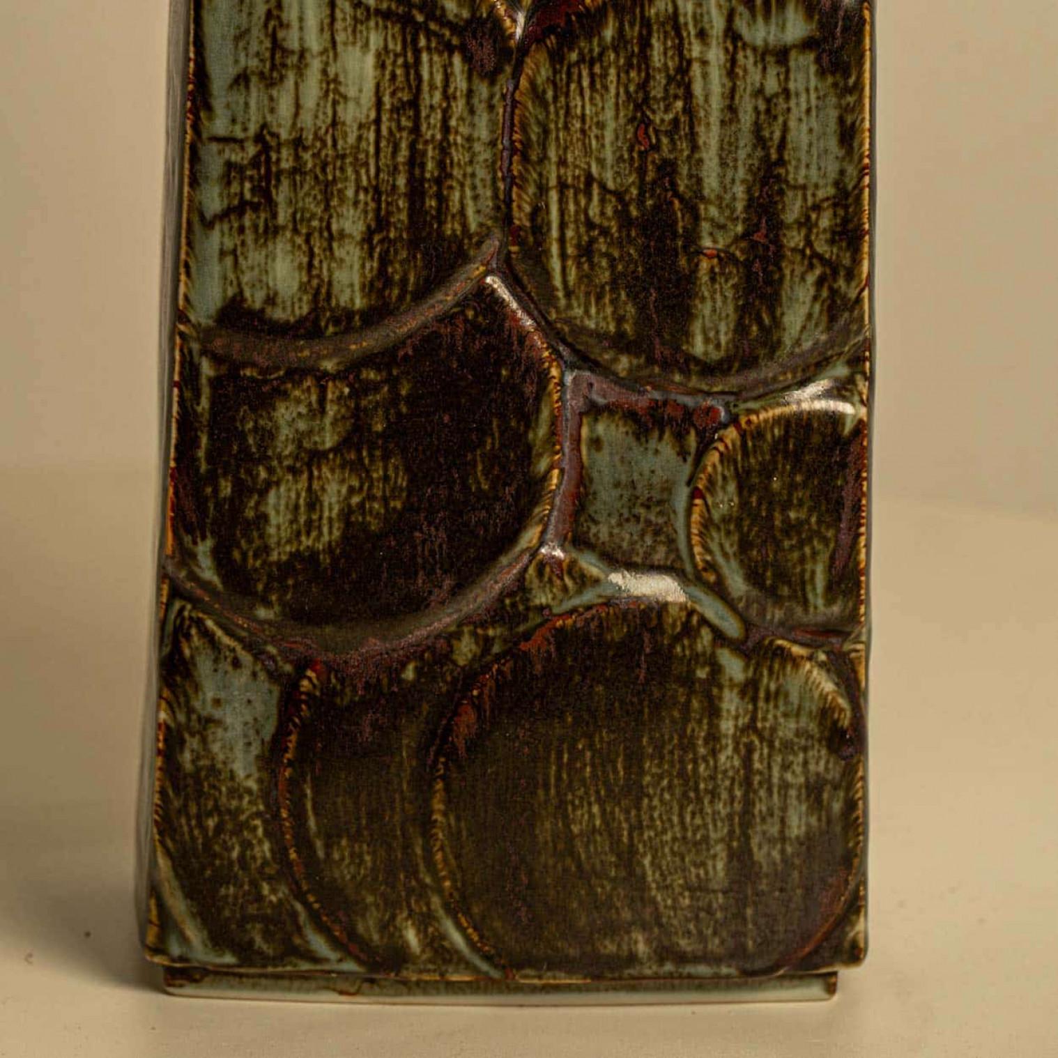 Danish Pair of Ceramic Table Lamps by Soholm, Denmark 1960s For Sale