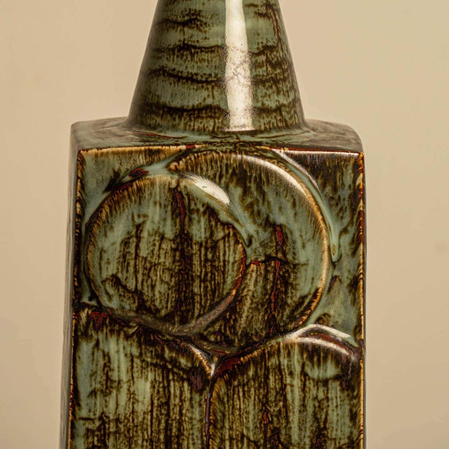 Paar keramische Tischlampen von Soholm, Dänemark 1960er Jahre (Mitte des 20. Jahrhunderts) im Angebot