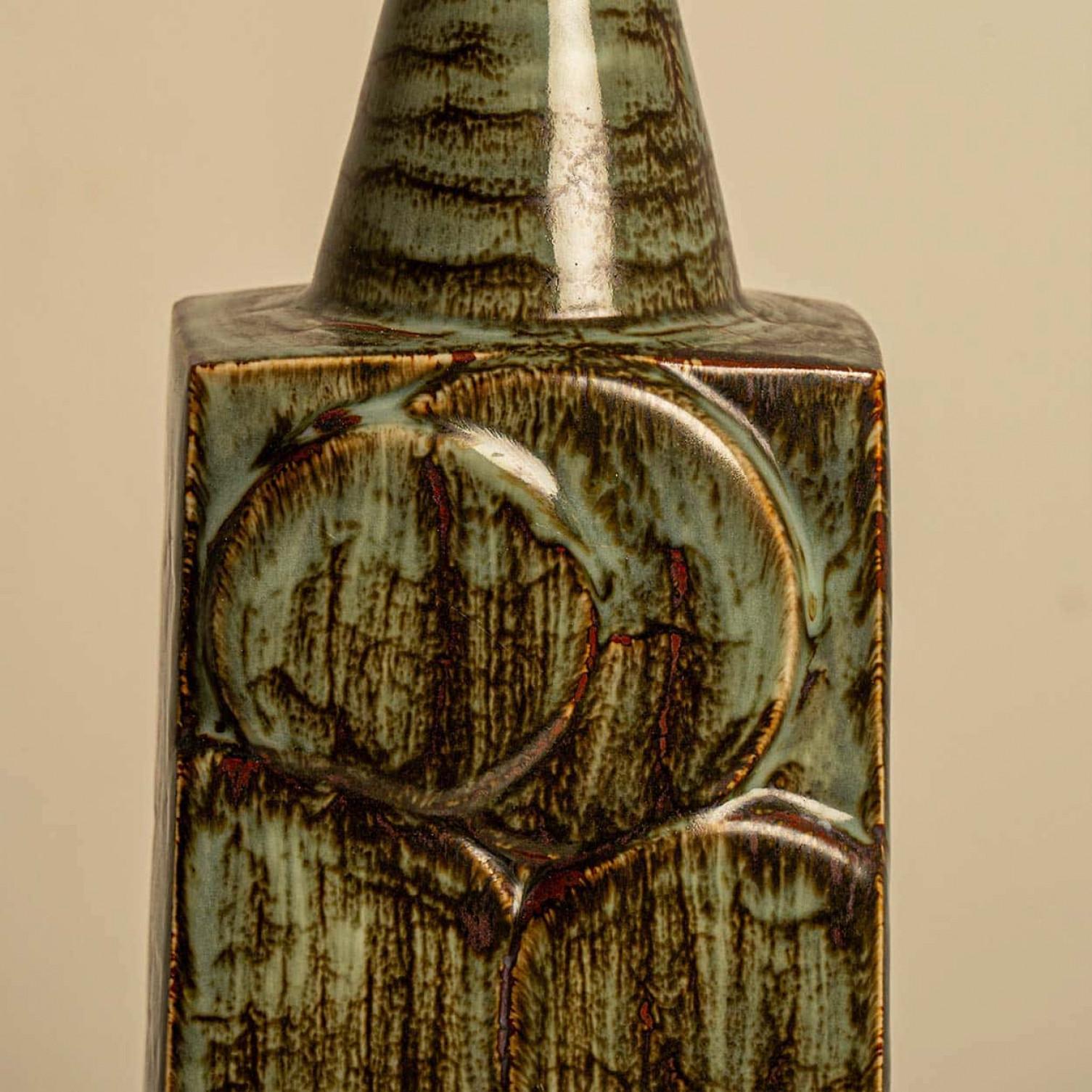 Mid-20th Century Pair of Ceramic Table Lamps by Soholm, Denmark 1960s For Sale