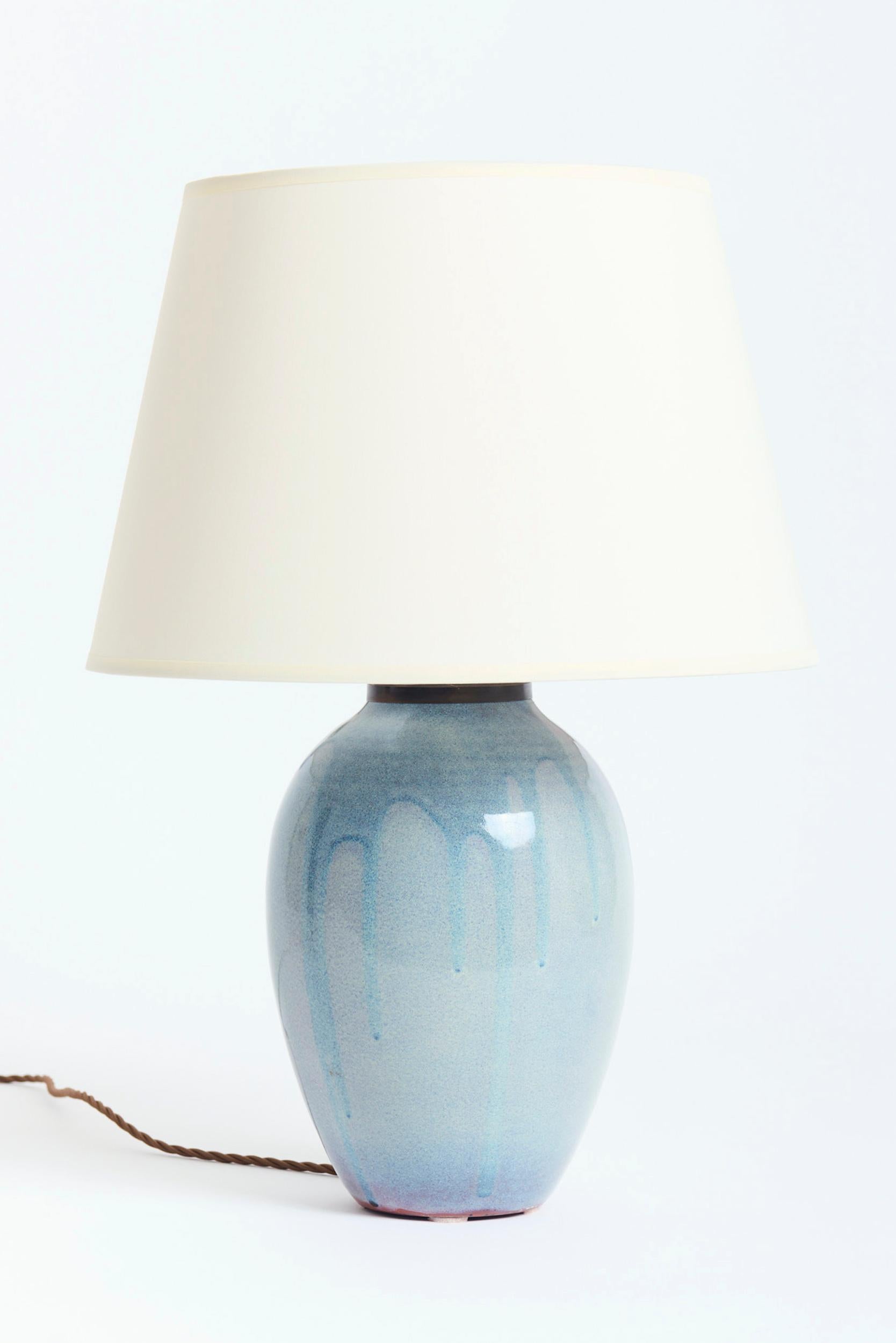 French Pair of Ceramic Table Lamps For Sale