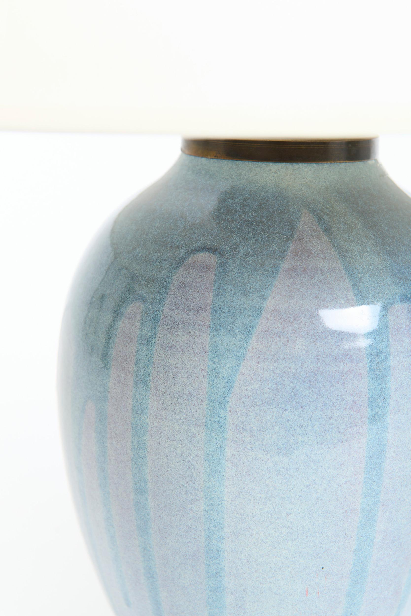 Early 20th Century Pair of Ceramic Table Lamps For Sale