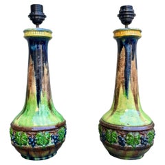 Pair of Mid-Century Modern Ceramic Table Lamps, France, Circa 1950