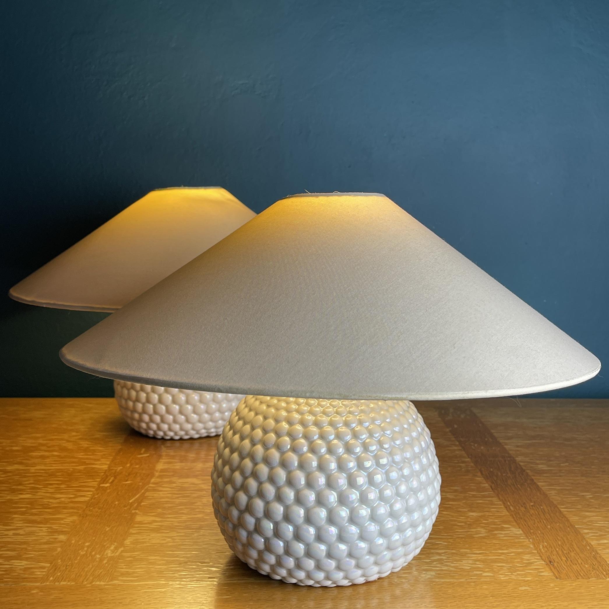 Pair of Ceramic Table Lamps, Italy, 1970s For Sale 2