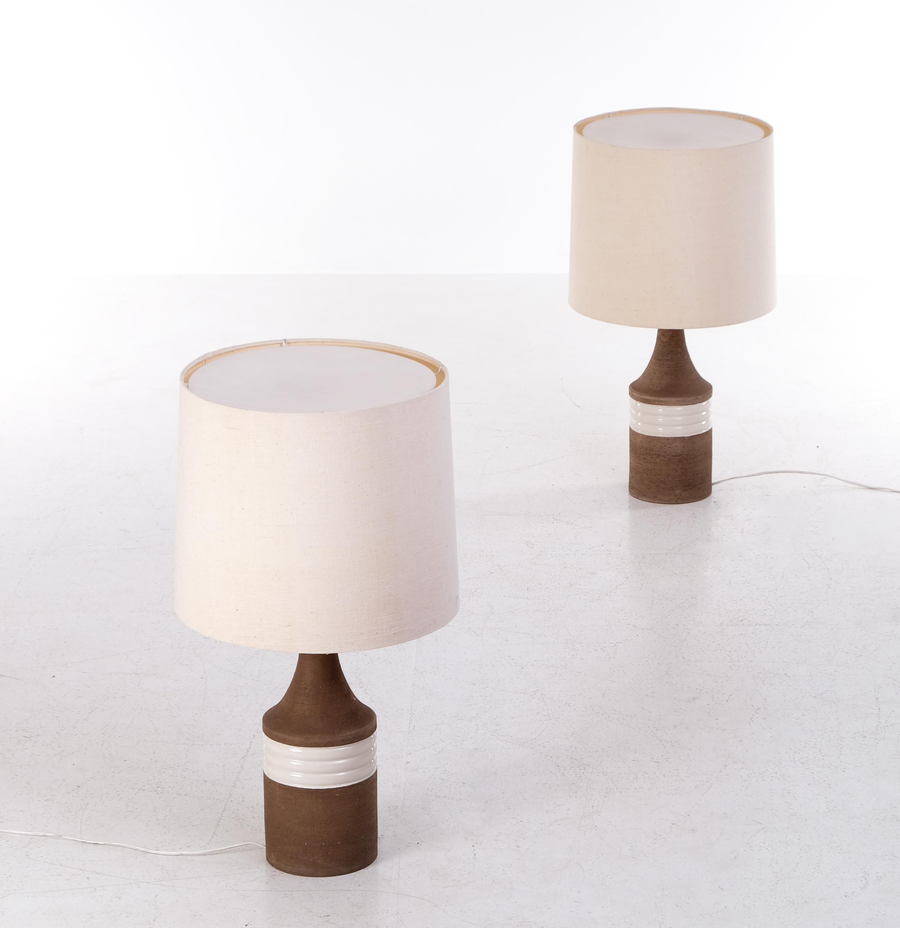 Pair of ceramic table lamps, Italy, 1970s For Sale 2