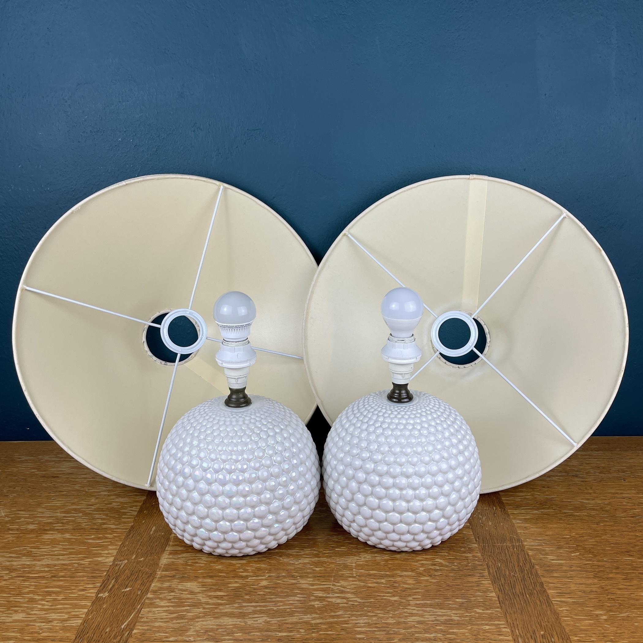 Pair of Ceramic Table Lamps, Italy, 1970s For Sale 3