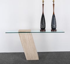 Pair of Ceramic Table Lamps with Giraffes by Raymor, 1960s