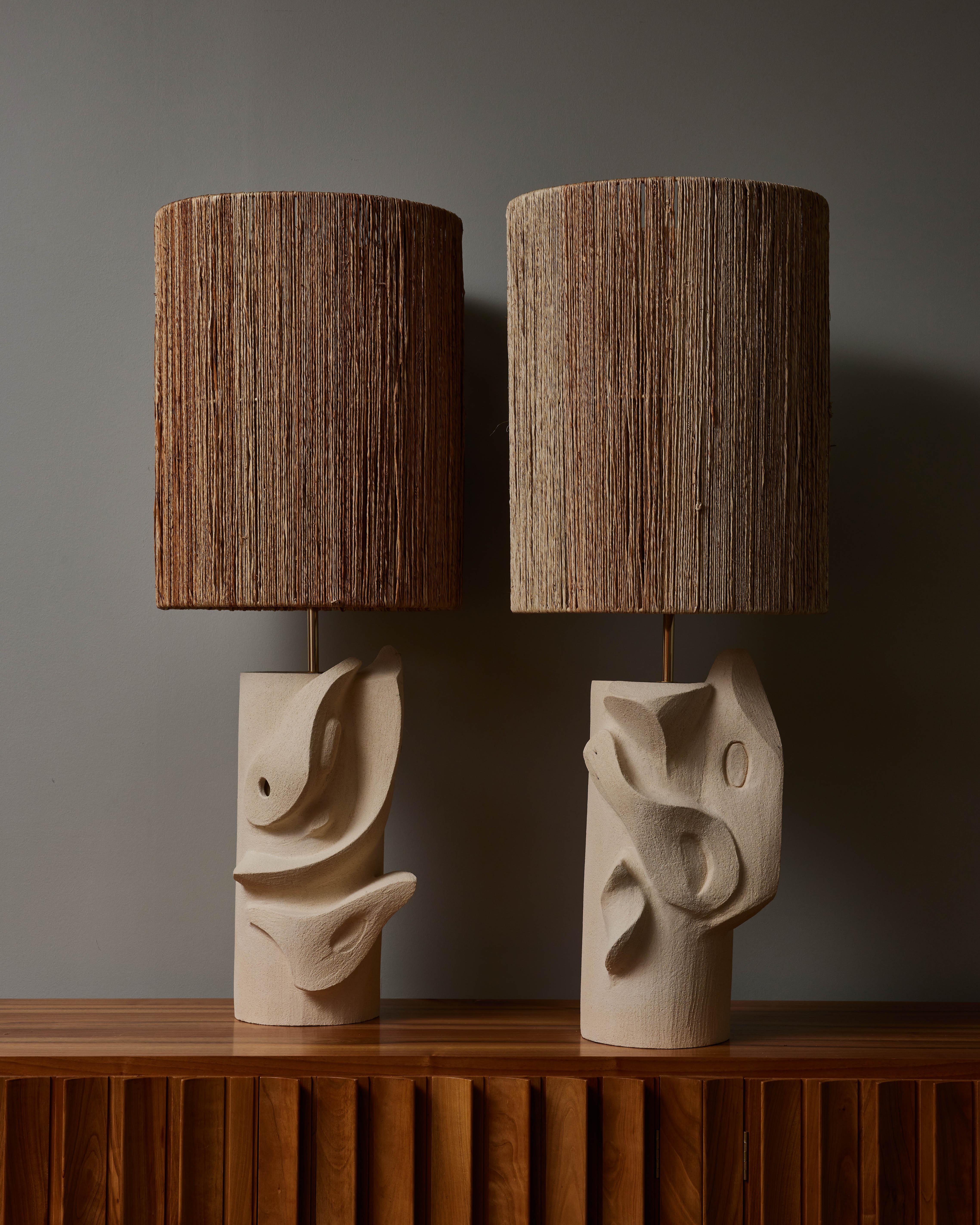 Pair of beautiful unglazed ceramic table lamps by the French artist Olivia Gognet


Since moving to Los Angeles in 2016, French artist and desi- gner Olivia Cognet has focused on ceramics as the fertile medium through which she expresses her