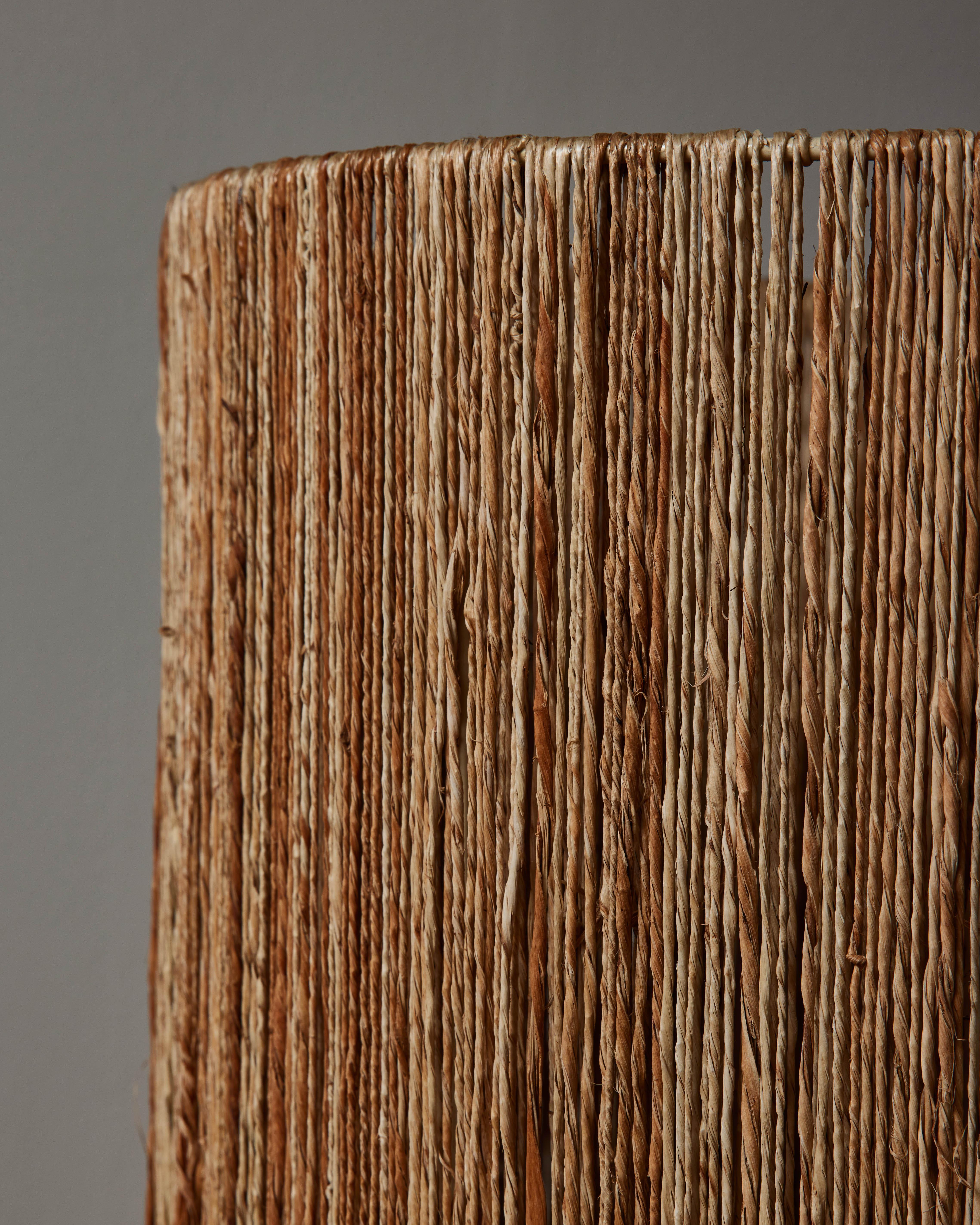 Pair of Ceramic Table Lamps with Wicker Shades by Olivia Cognet 1