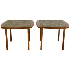 Paire de tables d'appoint à plateau en céramique de Gordon et Jane Martz