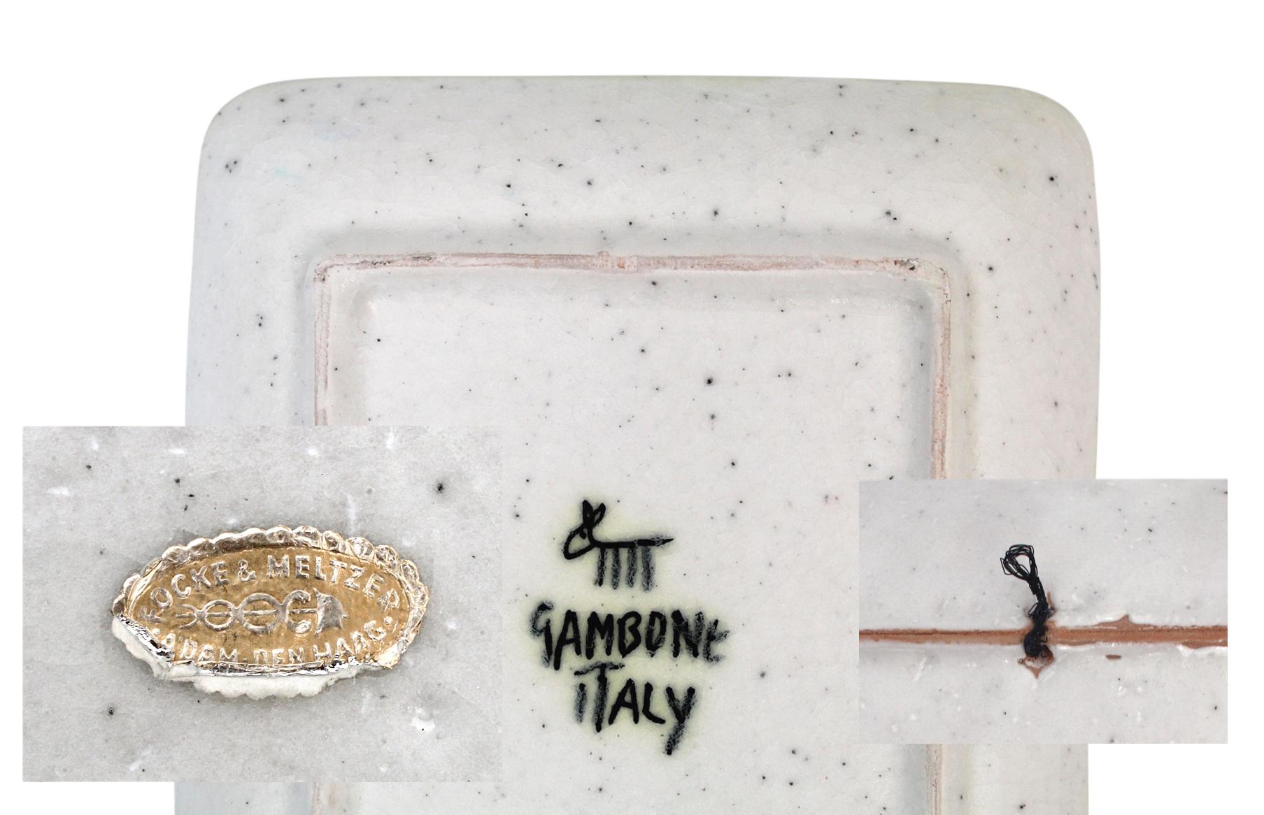 Pair of Ceramic Trays by Guido Gambone 4