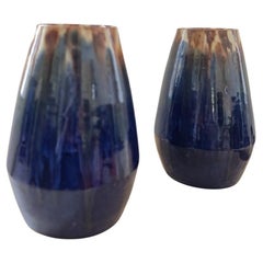 Paire de vases en céramique de Joseph Talbot, Potter La Borne, datant d'environ 1930