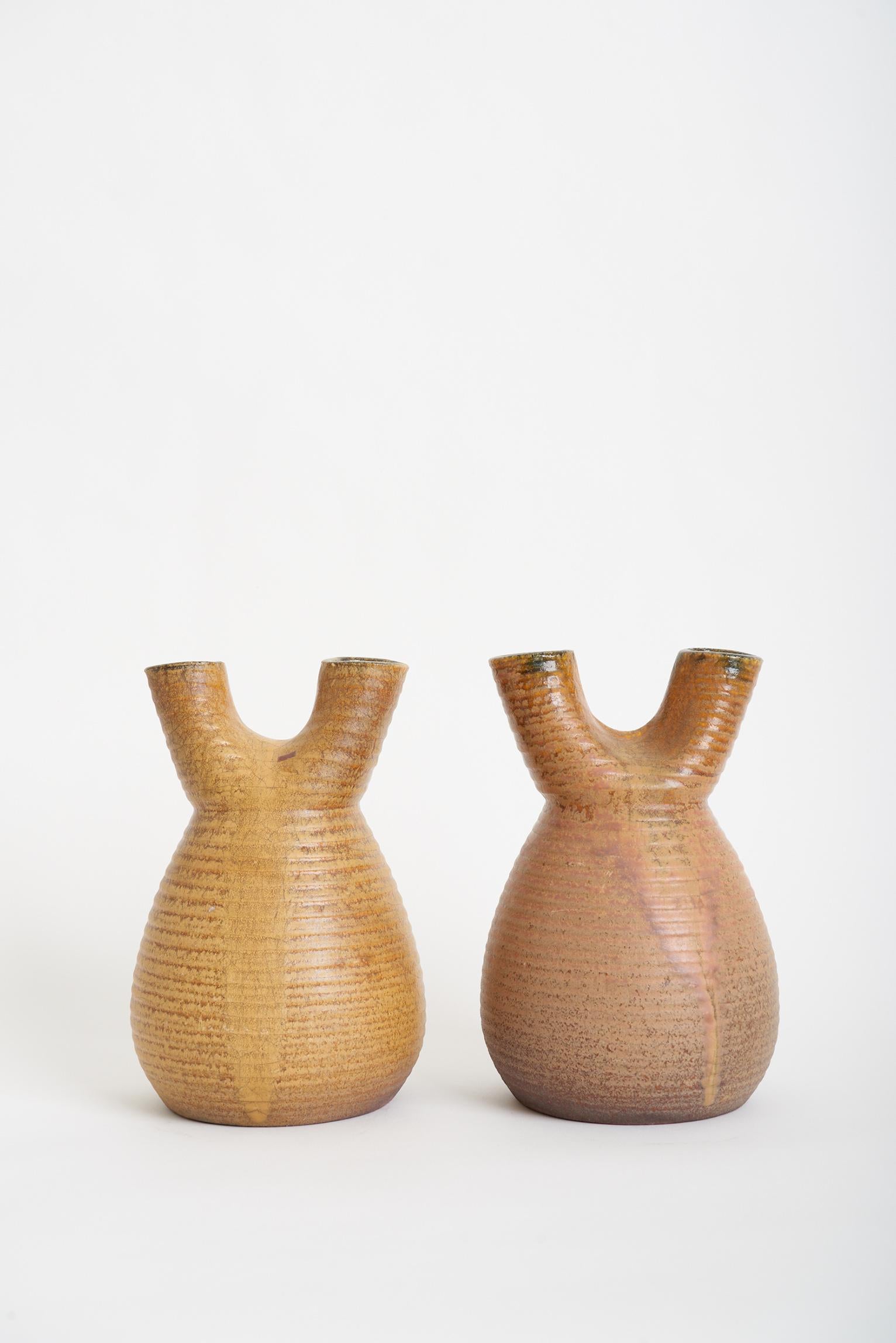 Pair of Ceramic Vases by Accolay In Good Condition In London, GB