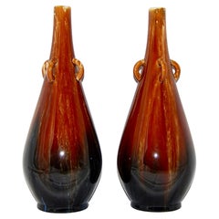 Pair of Ceramic Vases by Boch Frères La Louvière, Belgium, 1930