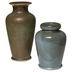 Pair of Ceramic Vases by Franco Bucci for Laboratorio Pesaro