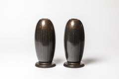 Pair of ceramic vases by Lucien Brisdoux, circa 1960-1970