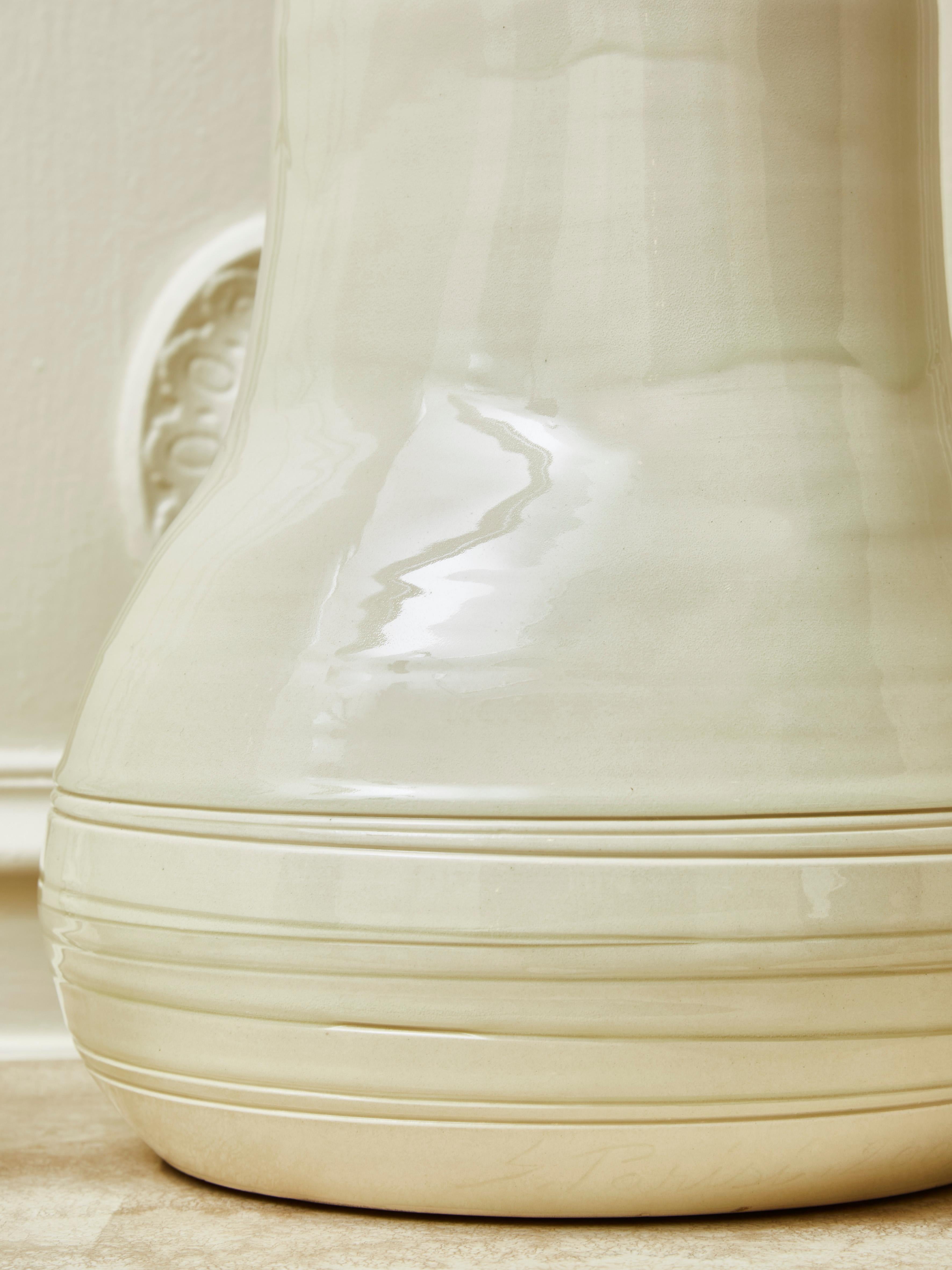 Contemporary Pair of Ceramic Vases by Salvatore Parisi, 2013 For Sale