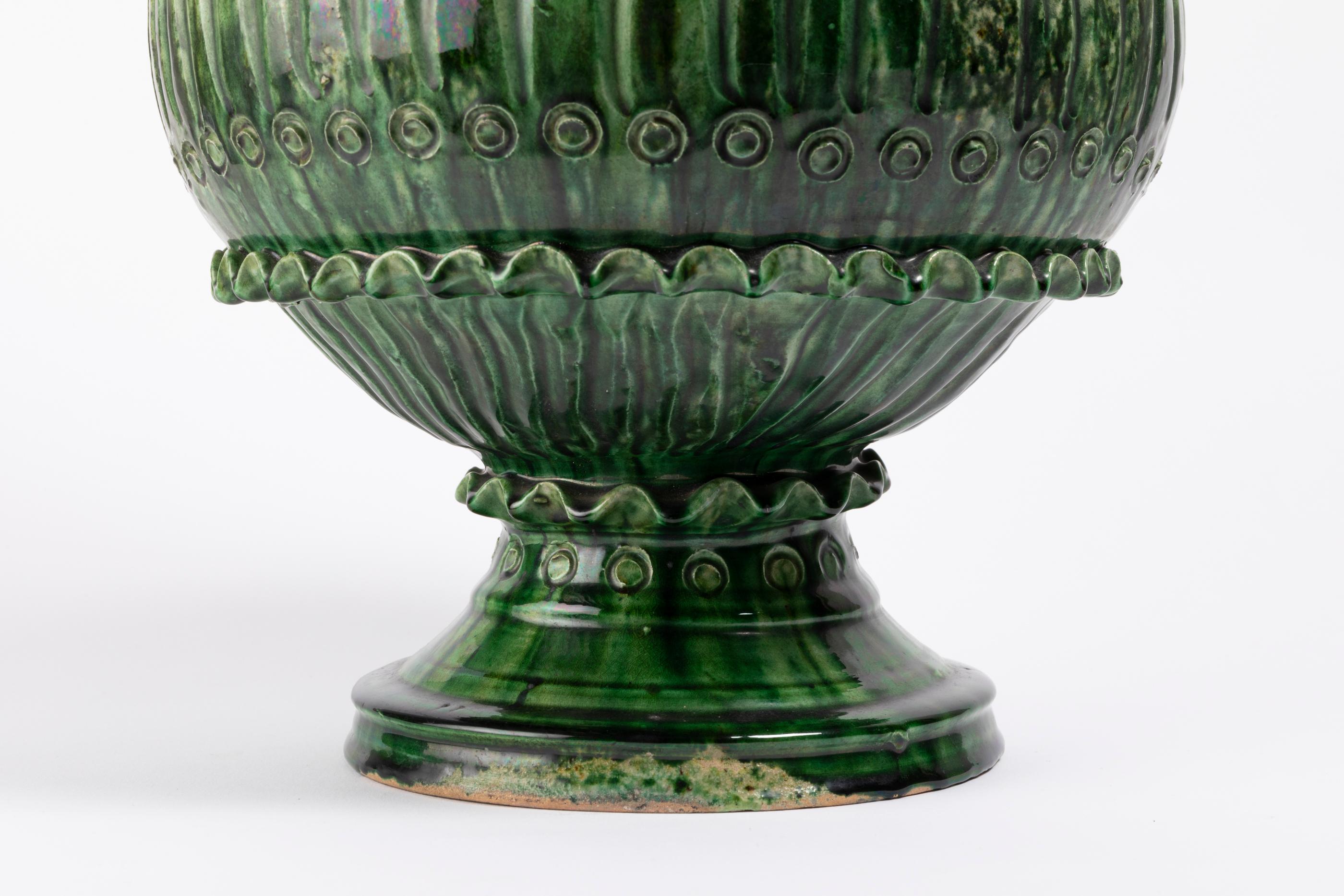 Pair of Ceramic Vases in the style of Saintonge or Pré d'Auge 1