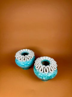 Pareja de jarrones de cerámica, Sainte Radegonde, hacia 1940