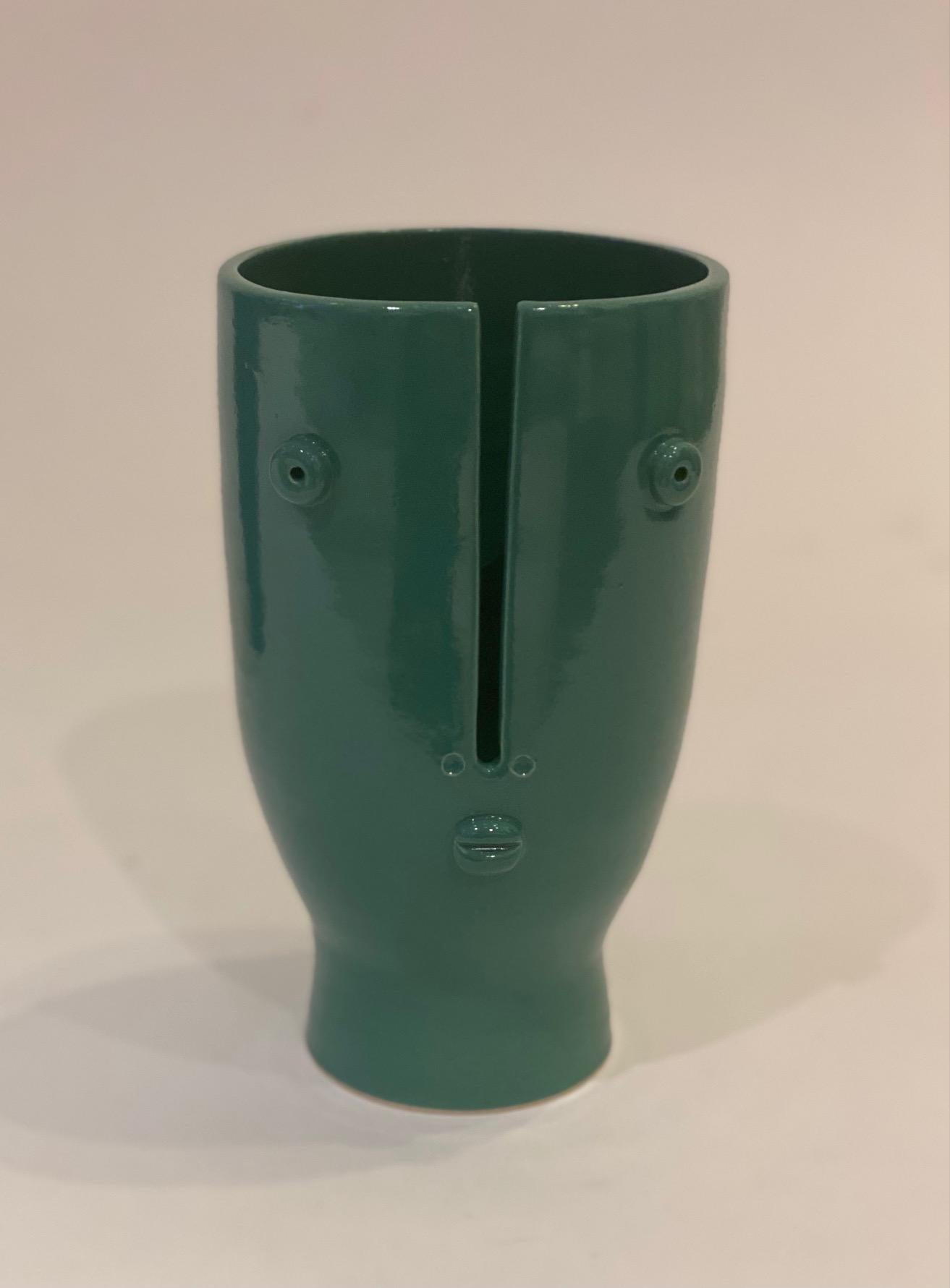 Paar keramische Vasen-Skulpturen, Unikat, signiert vom französischen Keramiker Dalo im Angebot 5