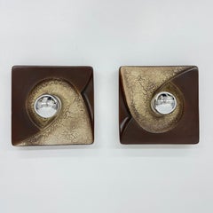 Pair of ceramic wall lamps sconce by PAN ceramic , 1970s
