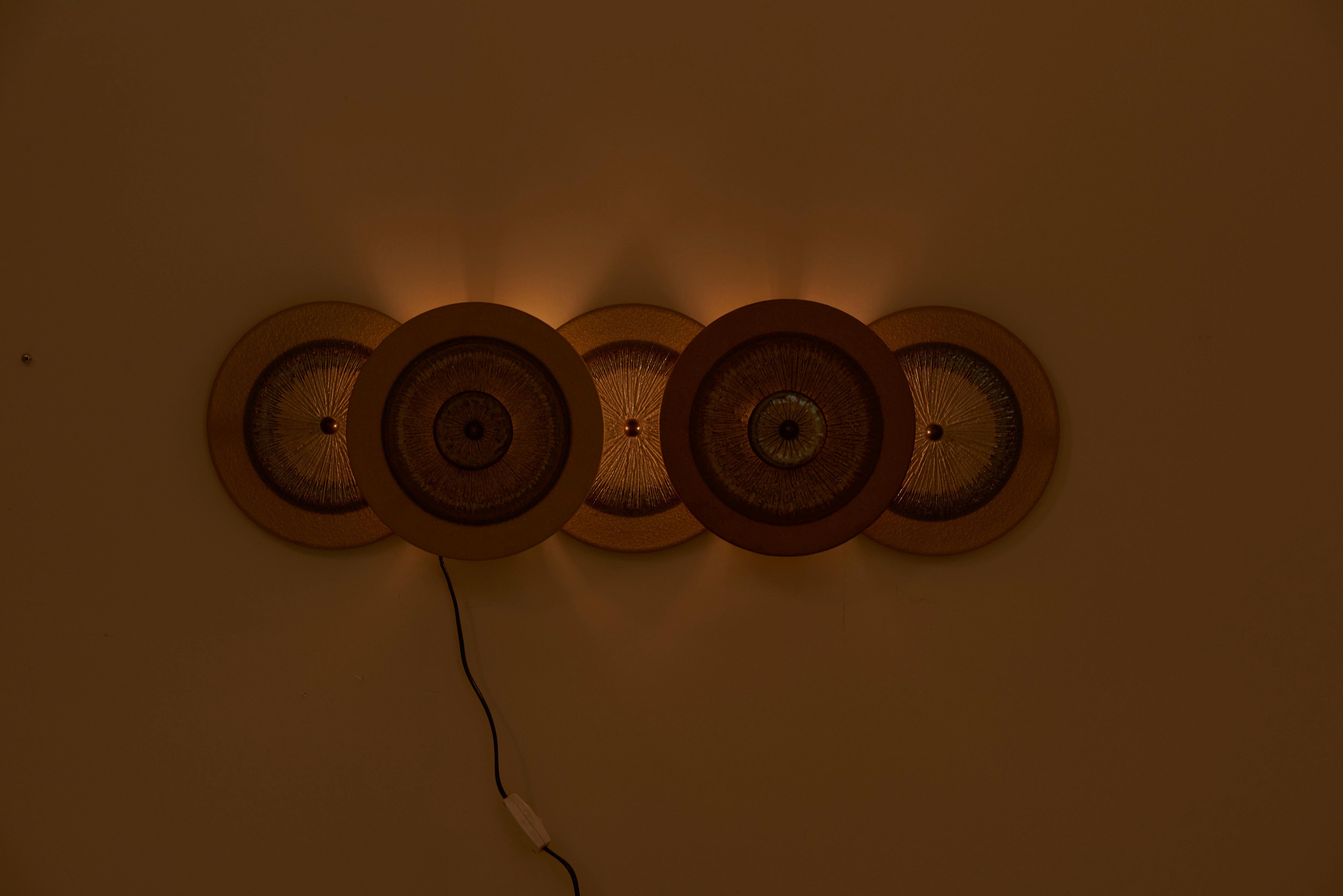 Metal Pair of Ceramic Wall Lights by Noomi Backhausen & Poul Brandborg for Søholm