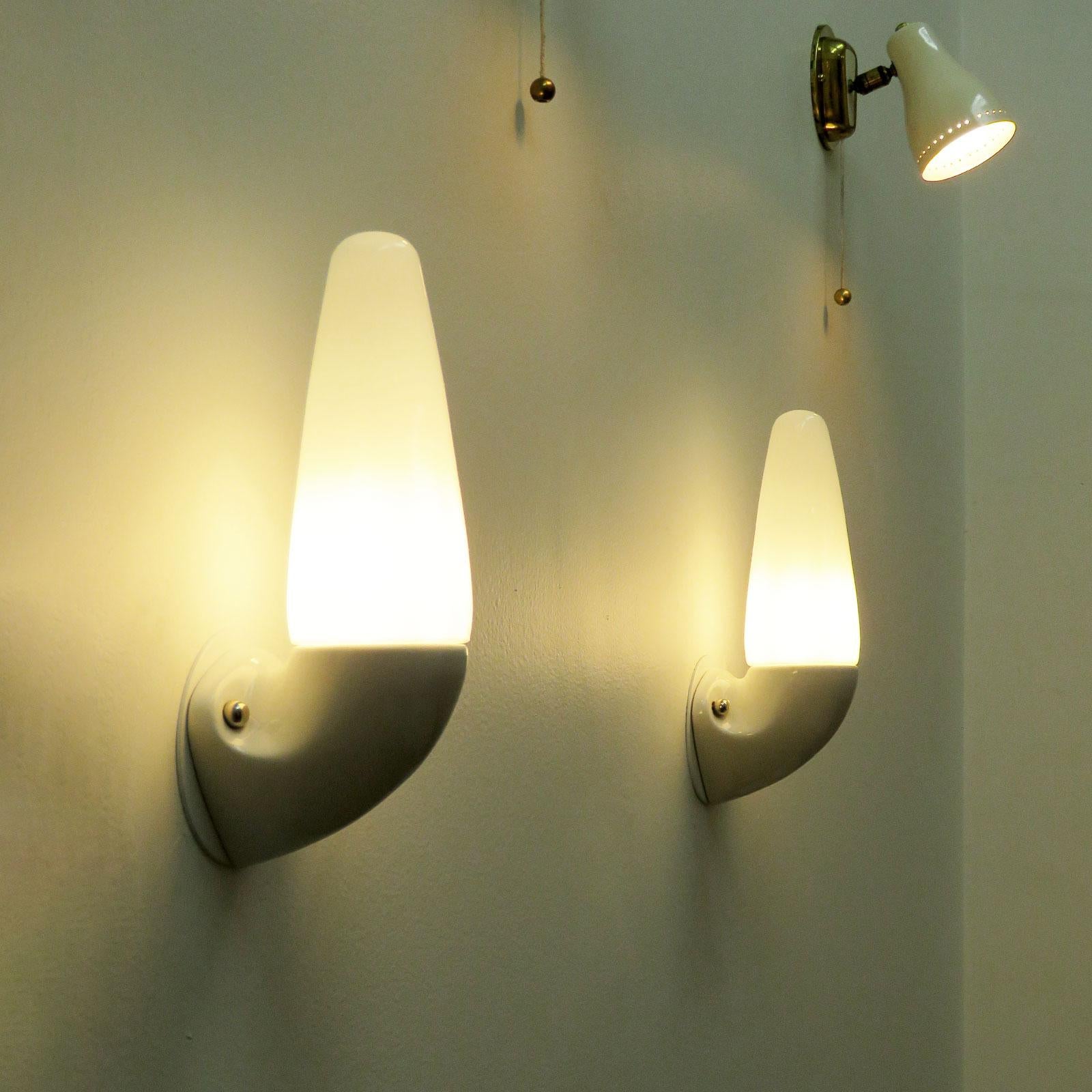 Pair of Ceramic Wall Lights by Sigvard Bernadotte For Sale 4
