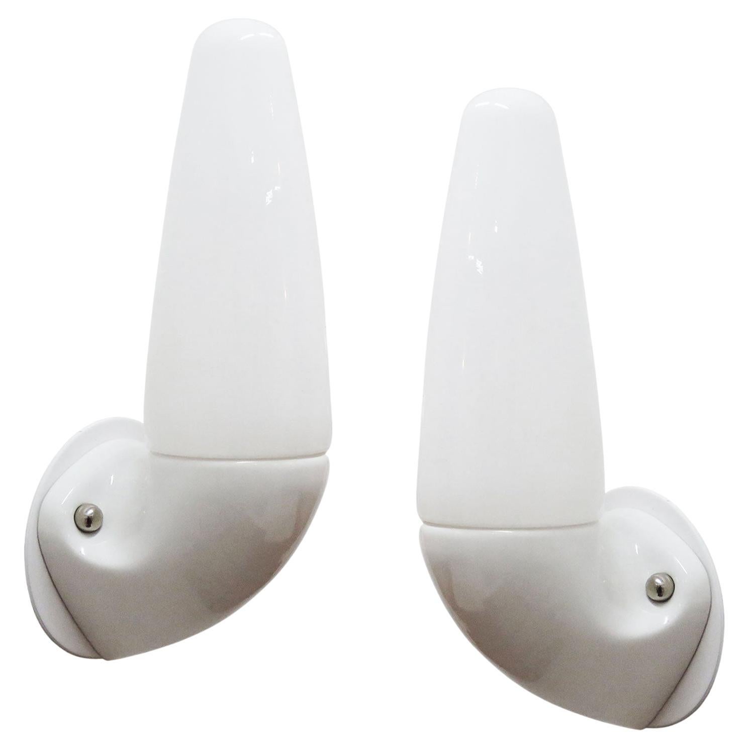 Pair of Ceramic Wall Lights by Sigvard Bernadotte