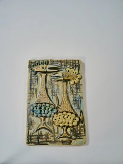 Pair of Ceramic Wall Plaques by Ulla Winblad, Sweden, 1960s