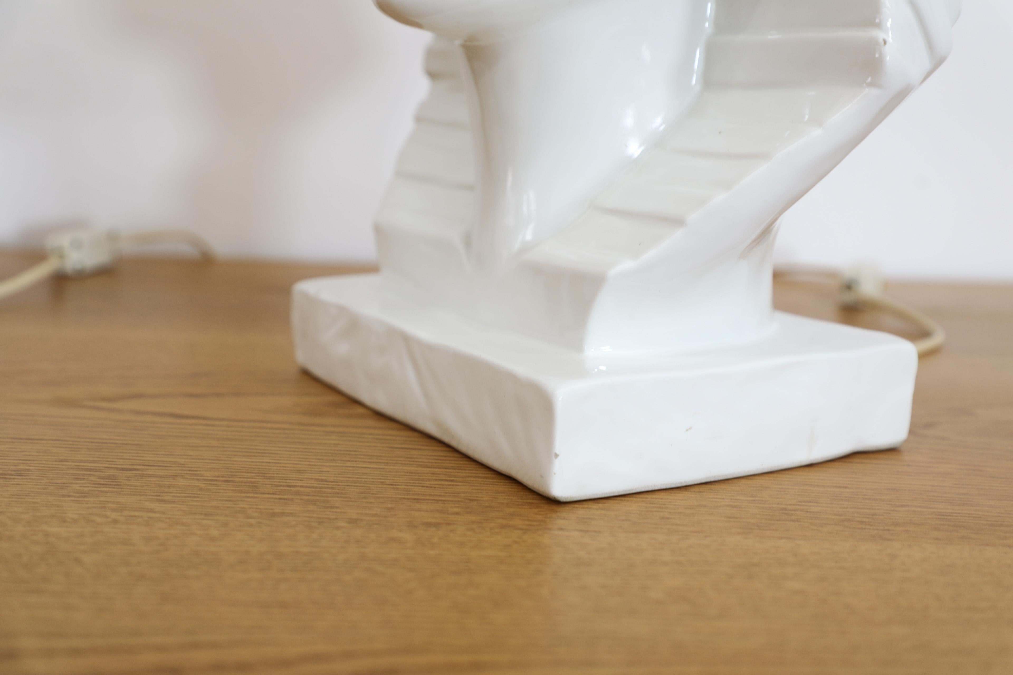 Ensemble de deux lampes de table en céramique de style Zaccagnini, Egyptian Pharaoh, années 1980 en vente 5