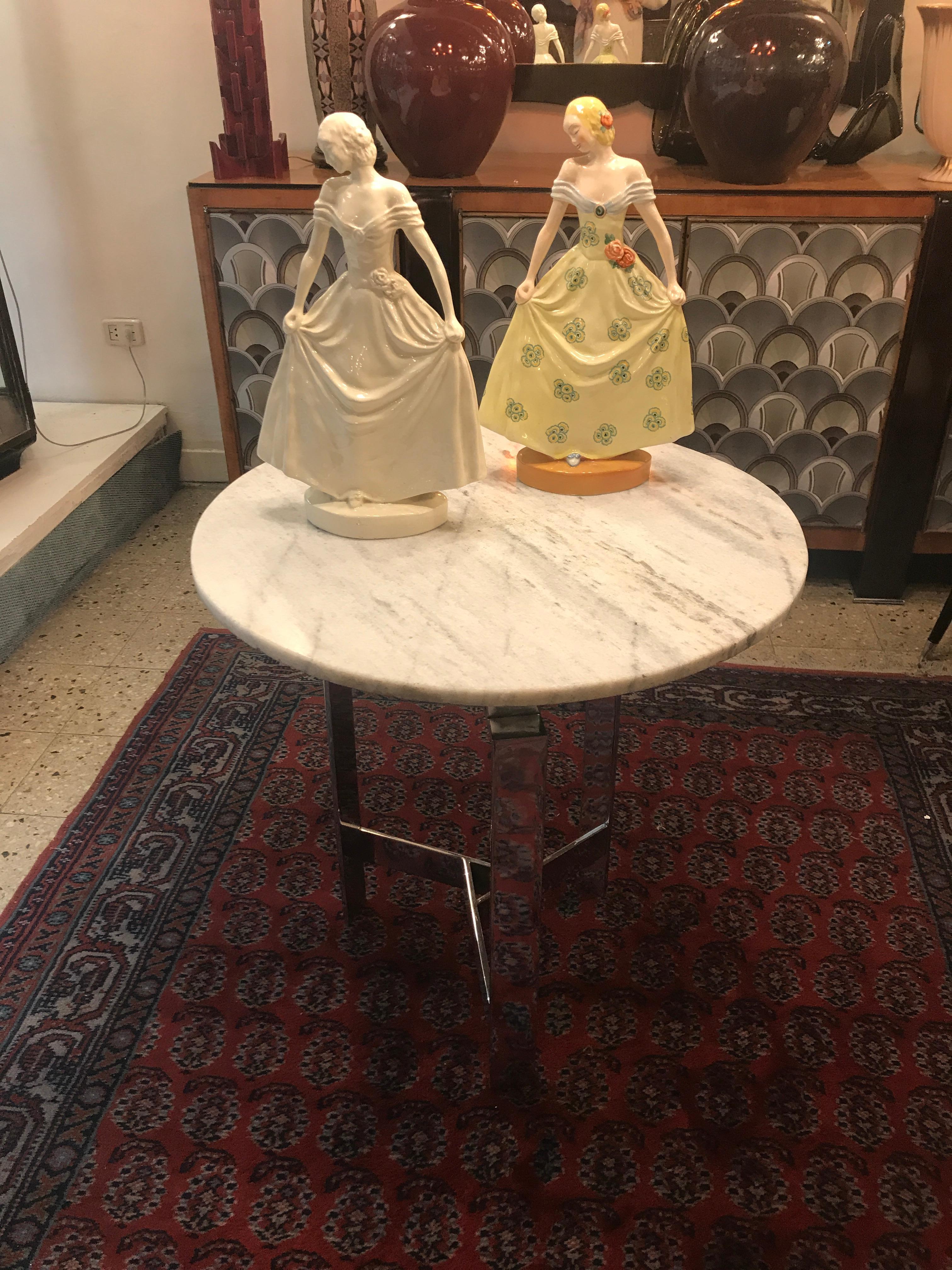 Art Deco Pair of Ceramics, Boch.F, Sign: Catherine Barjansky, Belgium For Sale