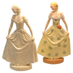 Coppia di ceramiche, Boch.F, Firma: Catherine Barjansky, Belgio