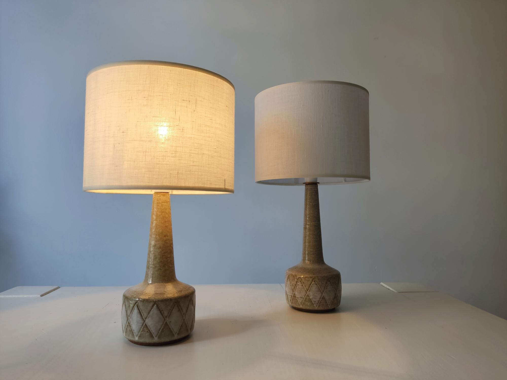 Pair of ceramics Palshus danish lamps - 1960s  3
