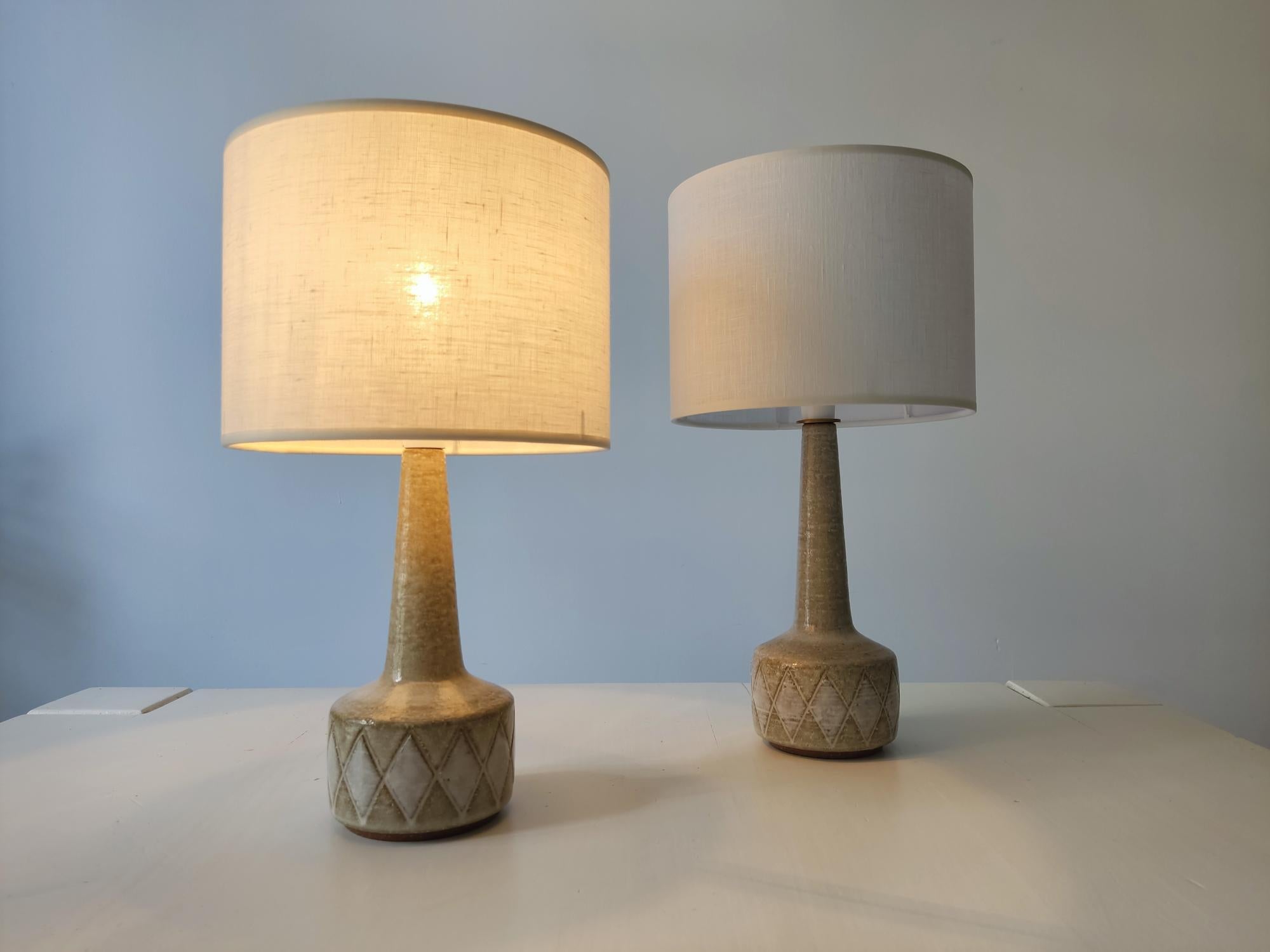 Pair of ceramics Palshus danish lamps - 1960s  2