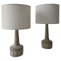 Pair of ceramics Palshus danish lamps - 1960s