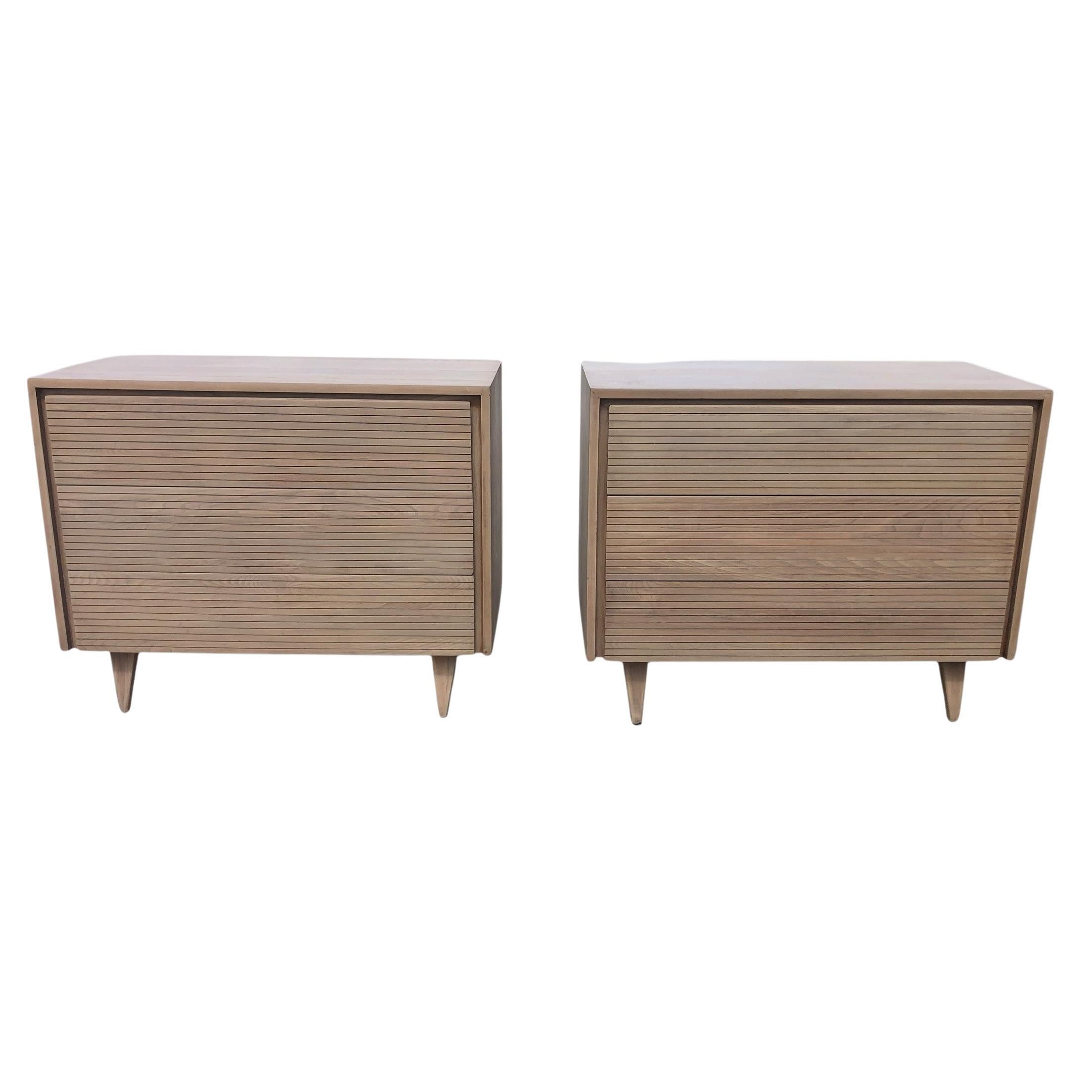 Coppia di cassettoni ceramici di metà secolo