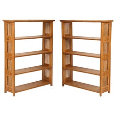 Pair of Cerused Oak Bookcases in the Vienna Secessionist Manner